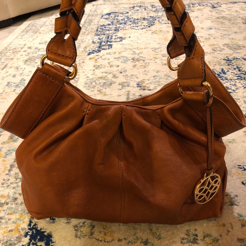Antonio Melani Brown Leather Satchel